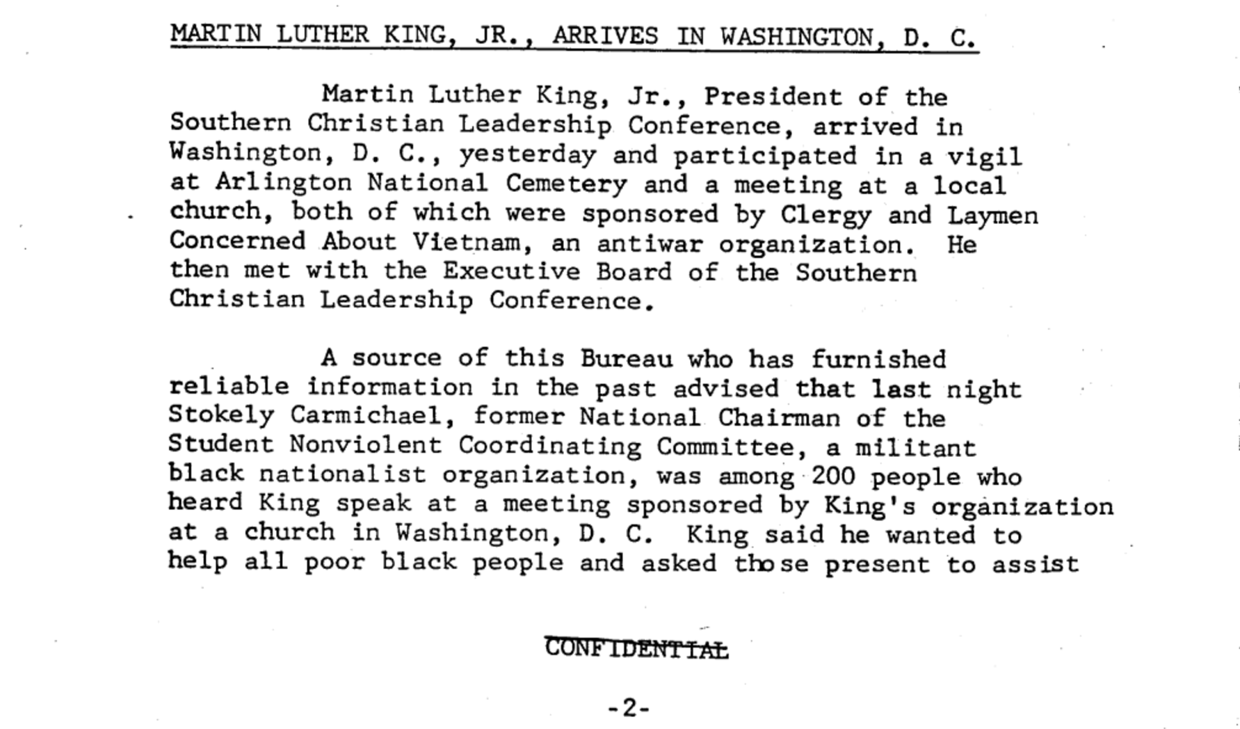 Research report on martin luther king