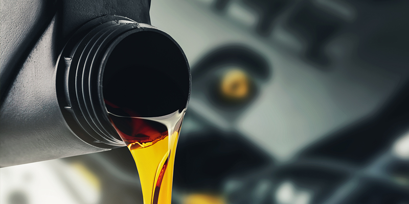 Motor oil spilling out.